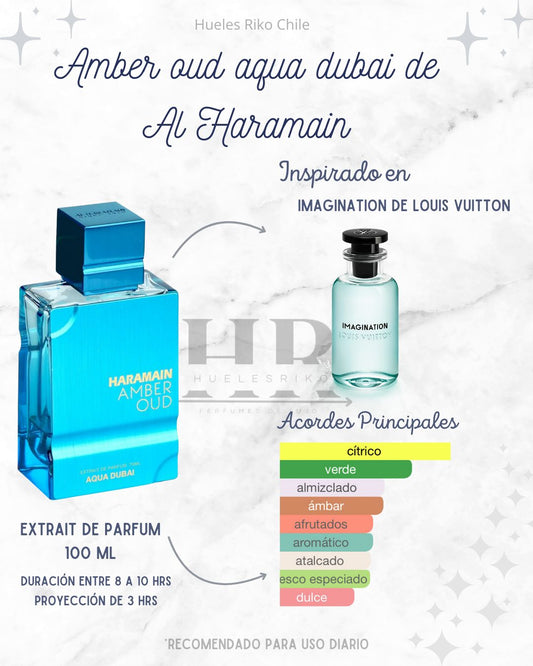 Al HARAMAIN AMBER OUD AQUA DUBAI ESTRAIT DE PARFUM 100Ml Unisex (DUPE DE IMAGINATION LV)